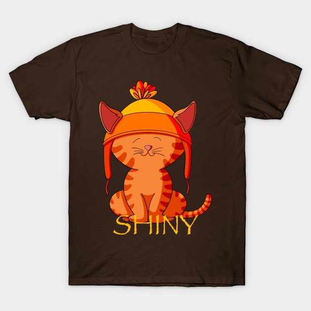 Shiny Ginger Tabby Cat T-Shirt by Alisha Ober Designs